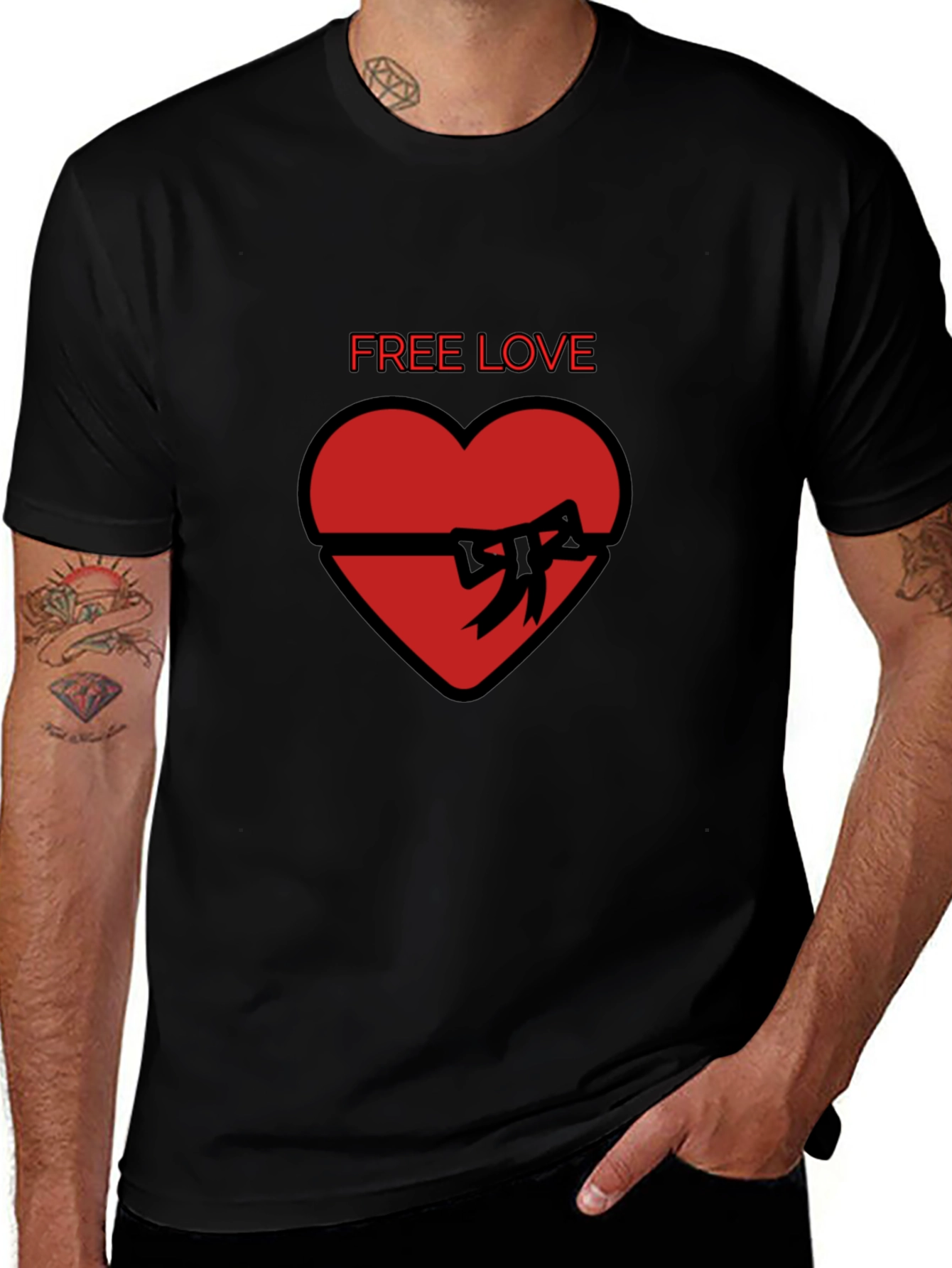Free Love Heart Gift T-Shirt