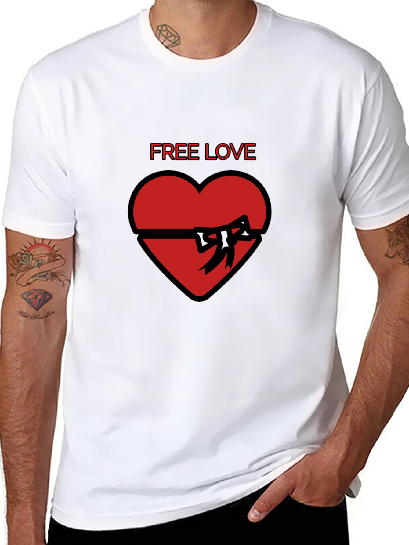 Free Love Heart Gift T-Shirt