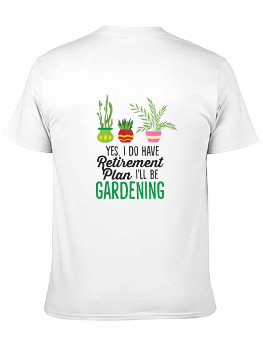 Gardening Retirement Plan T-Shirt - Black