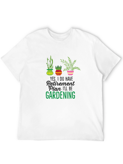 Gardening Retirement Plan T-Shirt - Black
