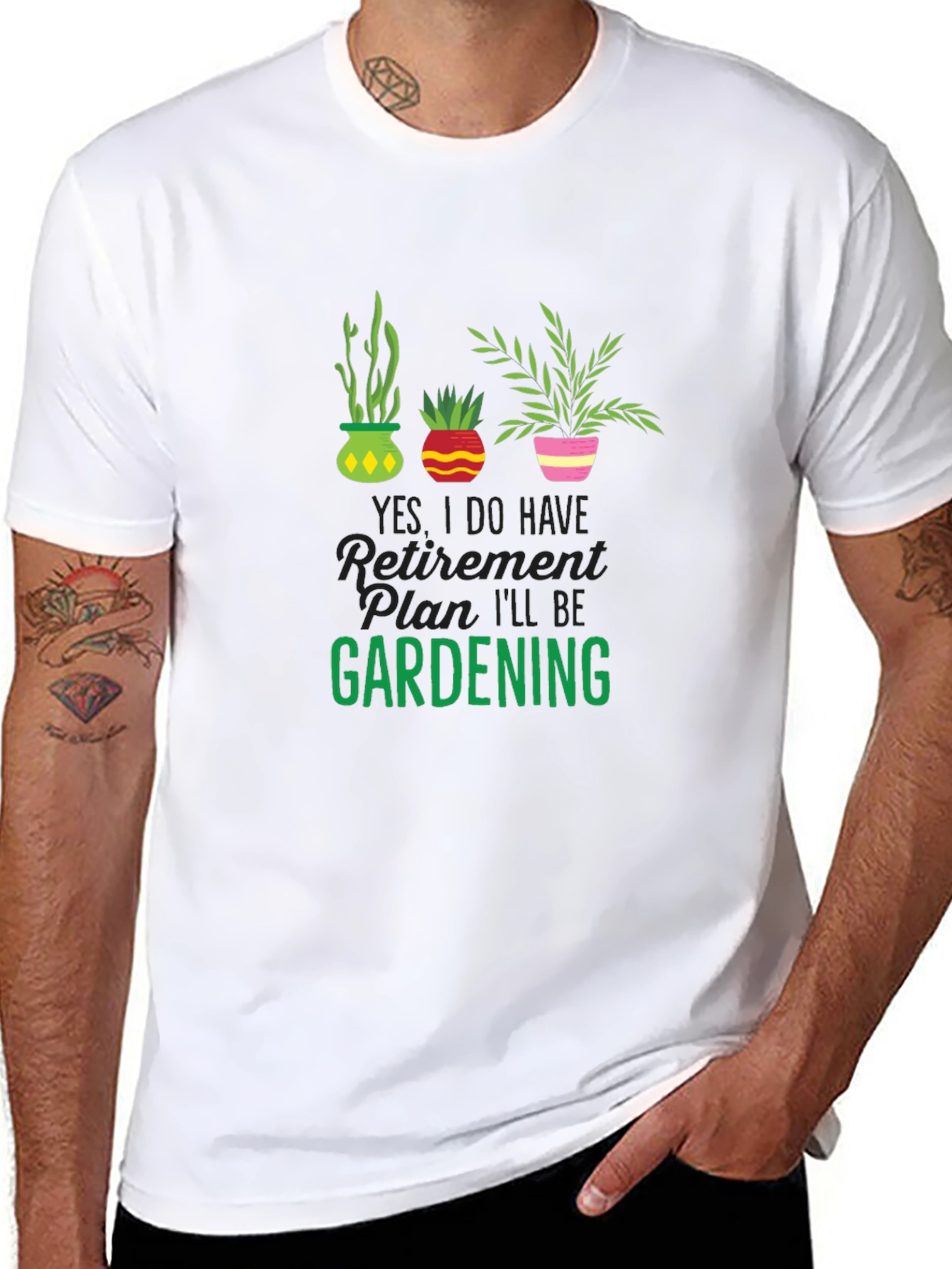 Gardening Retirement Plan T-Shirt - Black