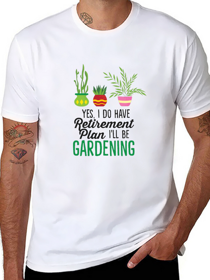 Gardening Retirement Plan T-Shirt - Black