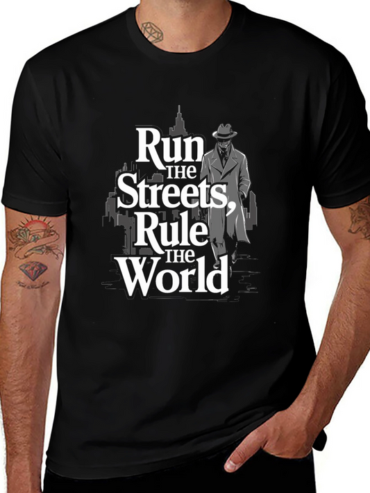 Run the Streets Graphic Black T-Shirt