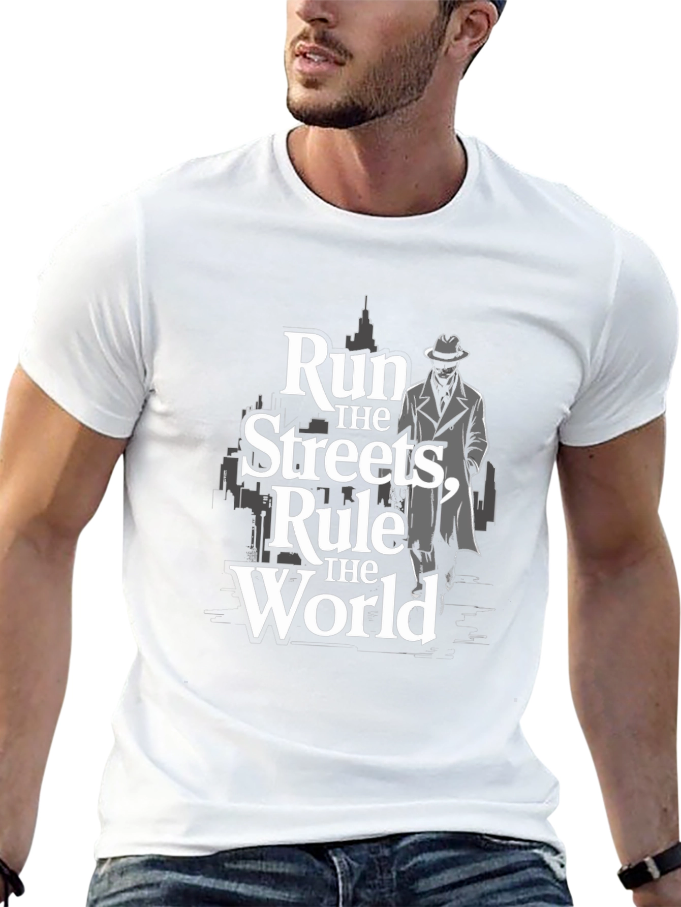 Run the Streets Graphic Black T-Shirt