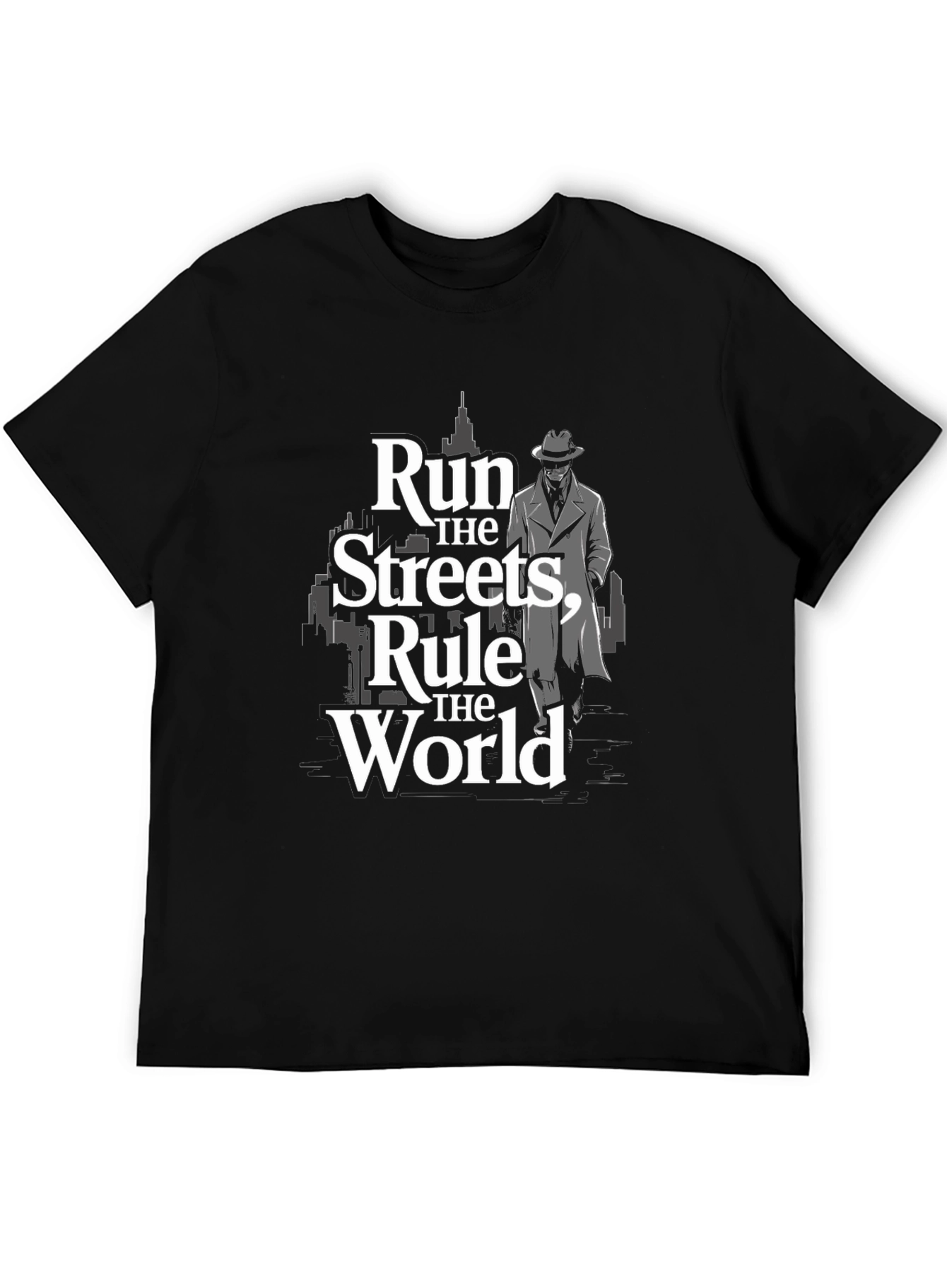 Run the Streets Graphic Black T-Shirt