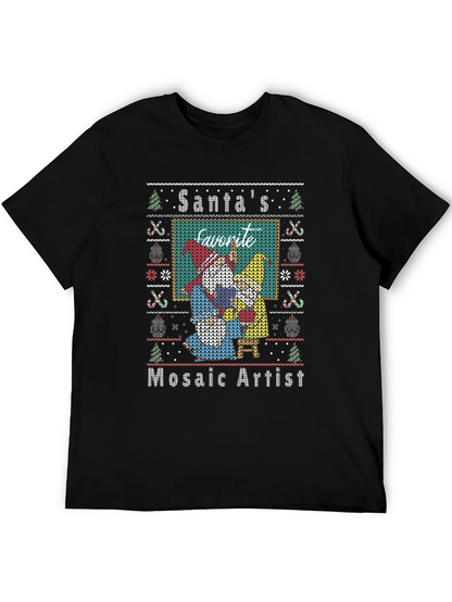 Santas Favorite Mosaic Artist Ugly Christmas Sweater T-Shirt