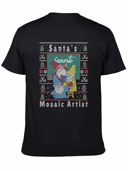 Santas Favorite Mosaic Artist Ugly Christmas Sweater T-Shirt