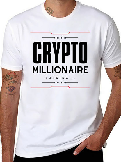 Crypto Millionaire Loading Black T-Shirt
