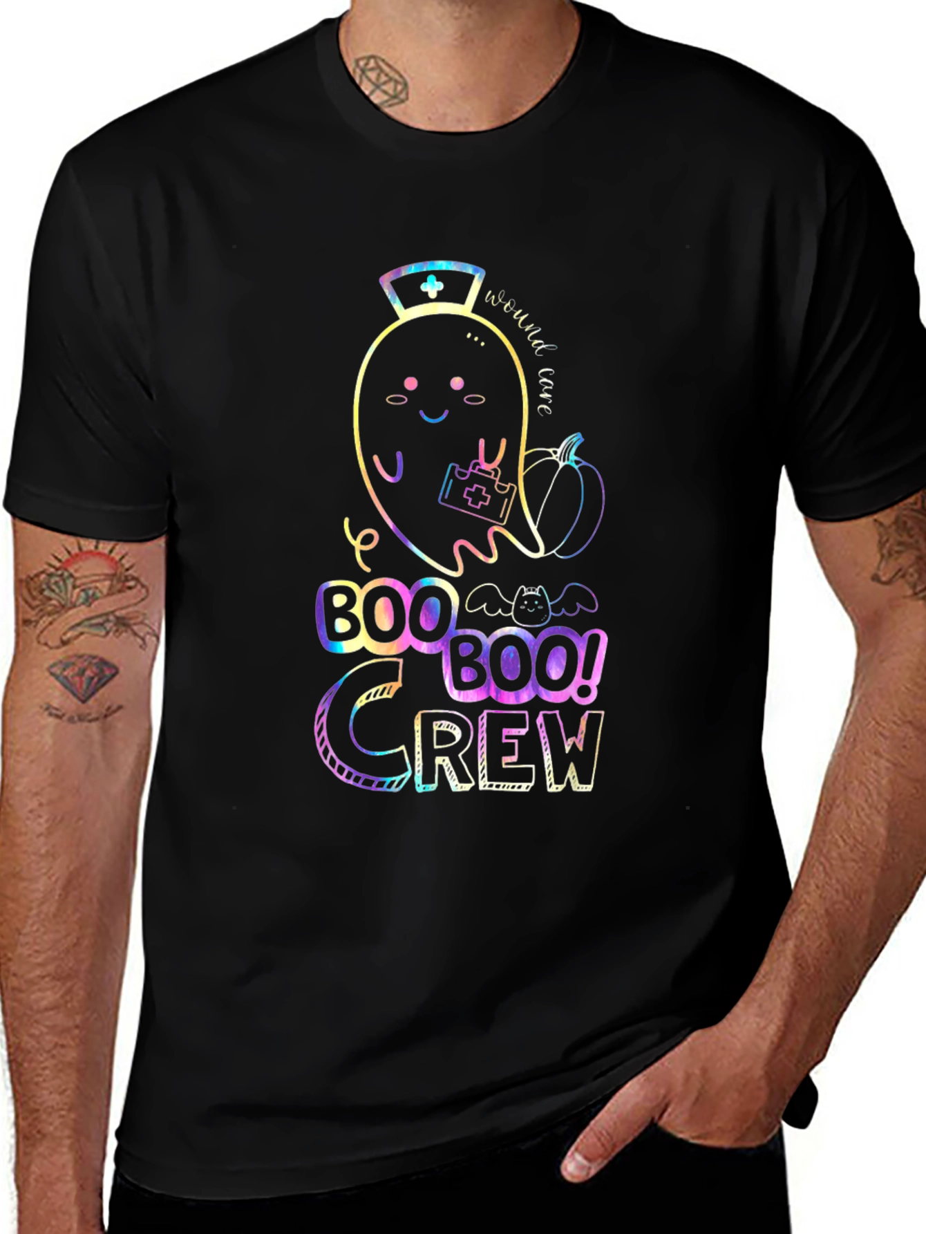 Boo Crew Halloween Nurse Ghost T-Shirt