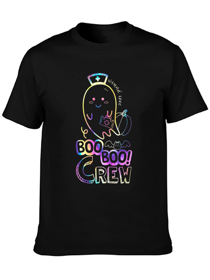 Boo Crew Halloween Nurse Ghost T-Shirt