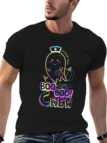 Boo Crew Halloween Nurse Ghost T-Shirt