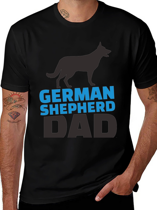 German Shepherd Dad Black T-Shirt