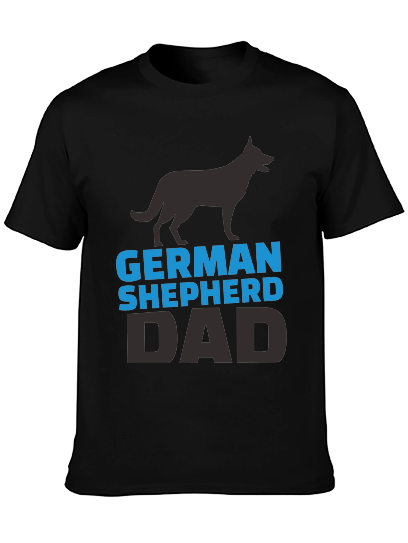 German Shepherd Dad Black T-Shirt