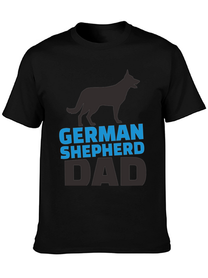 German Shepherd Dad Black T-Shirt
