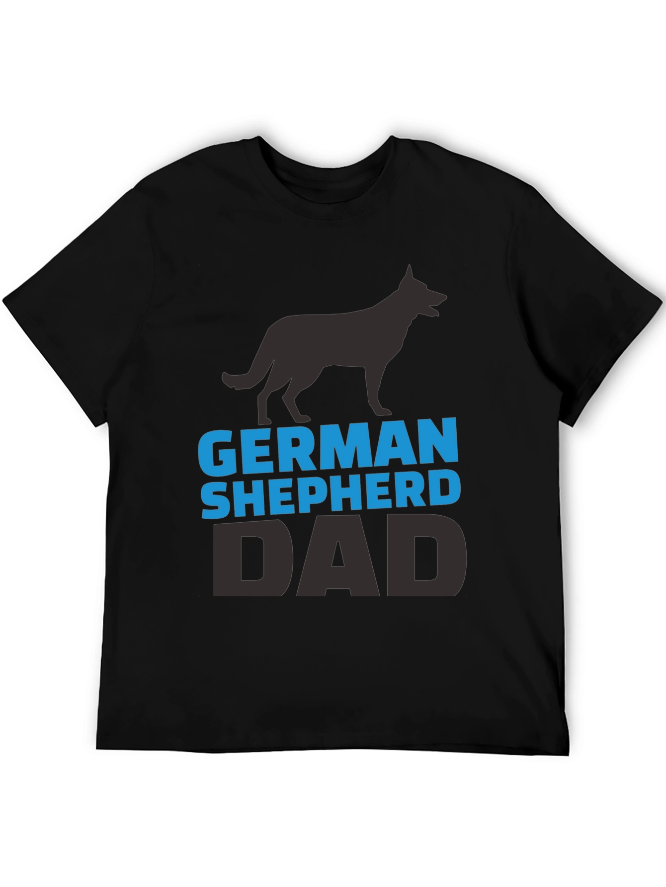 German Shepherd Dad Black T-Shirt