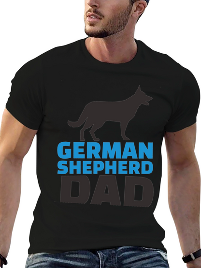 German Shepherd Dad Black T-Shirt