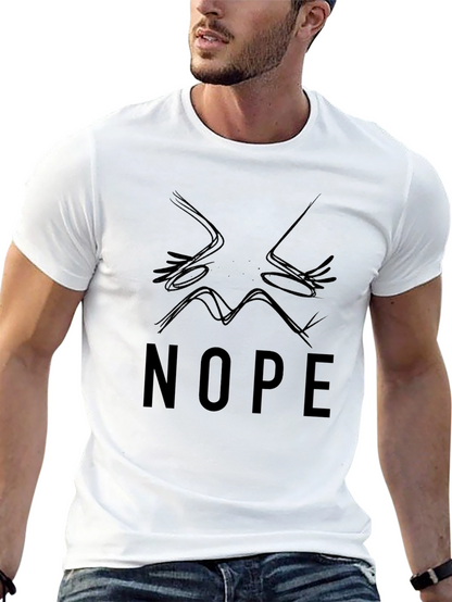 Nope Graphic Tee - Casual Black T-Shirt