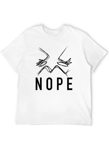 Nope Graphic Tee - Casual Black T-Shirt