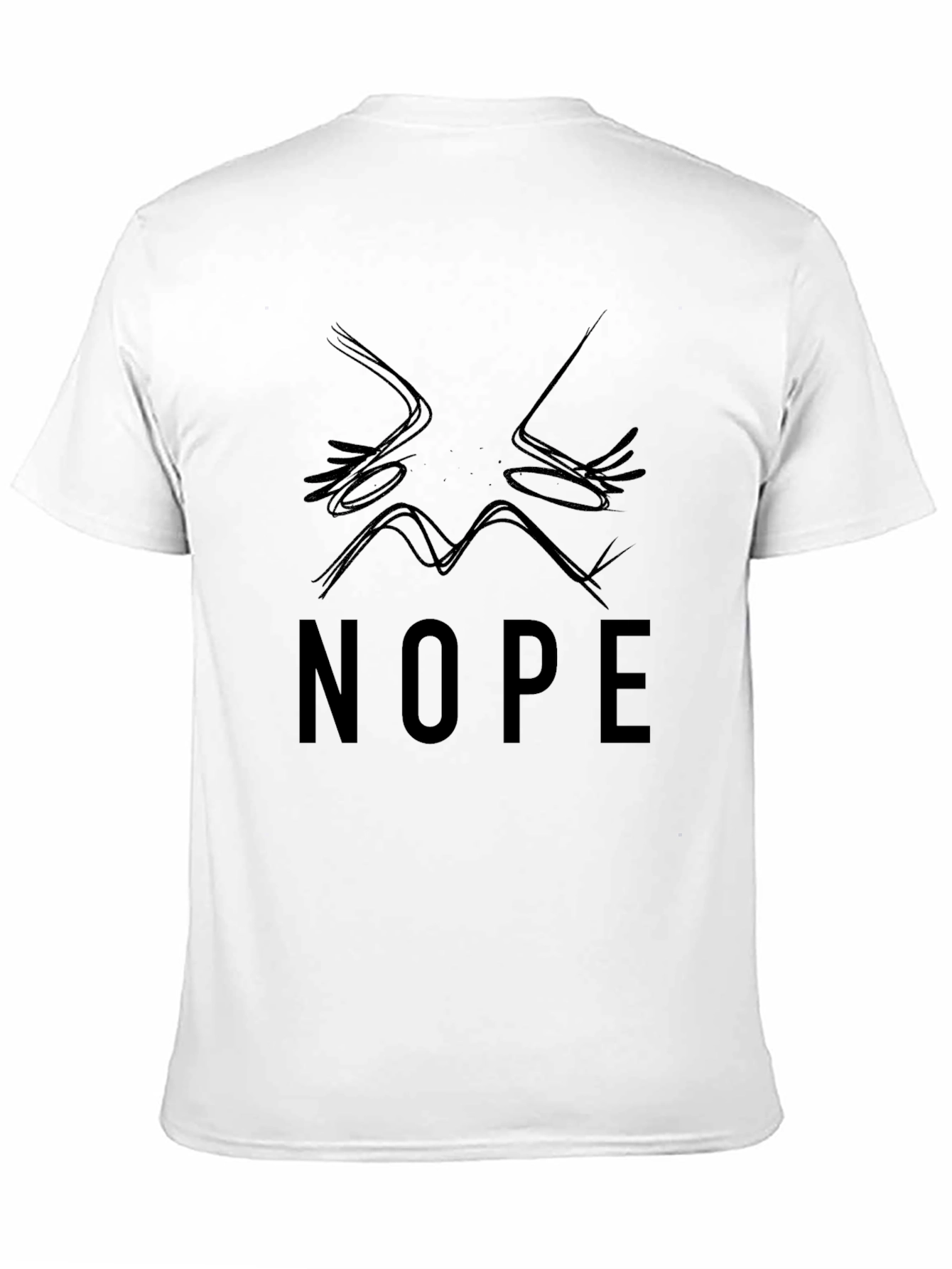 Nope Graphic Tee - Casual Black T-Shirt