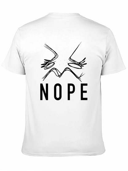 Nope Graphic Tee - Casual Black T-Shirt