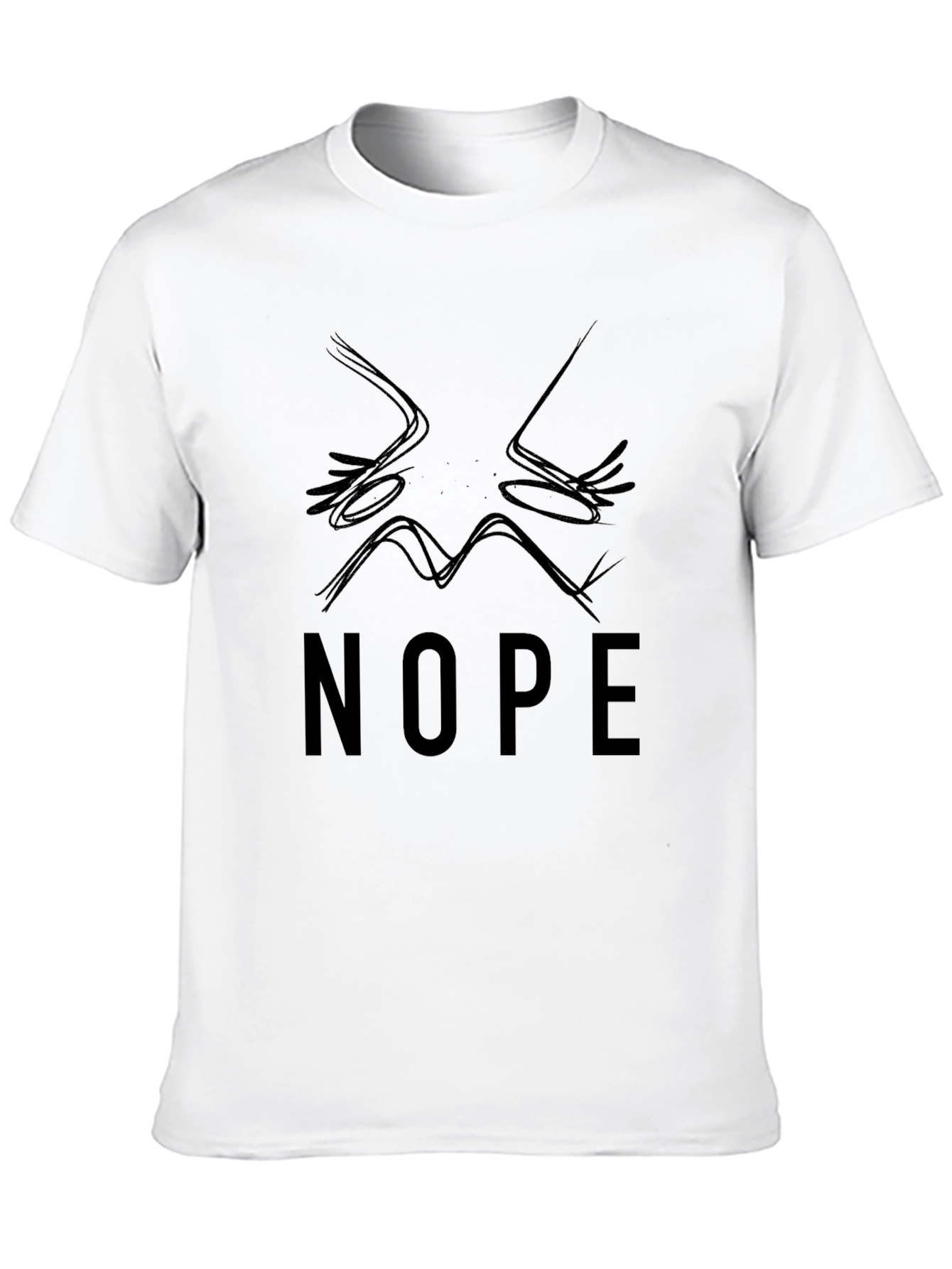 Nope Graphic Tee - Casual Black T-Shirt