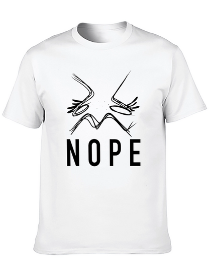 Nope Graphic Tee - Casual Black T-Shirt