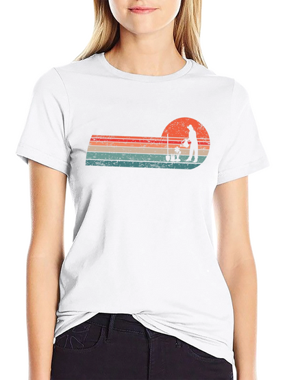 Gardening Silhouette T-Shirt - Retro Style