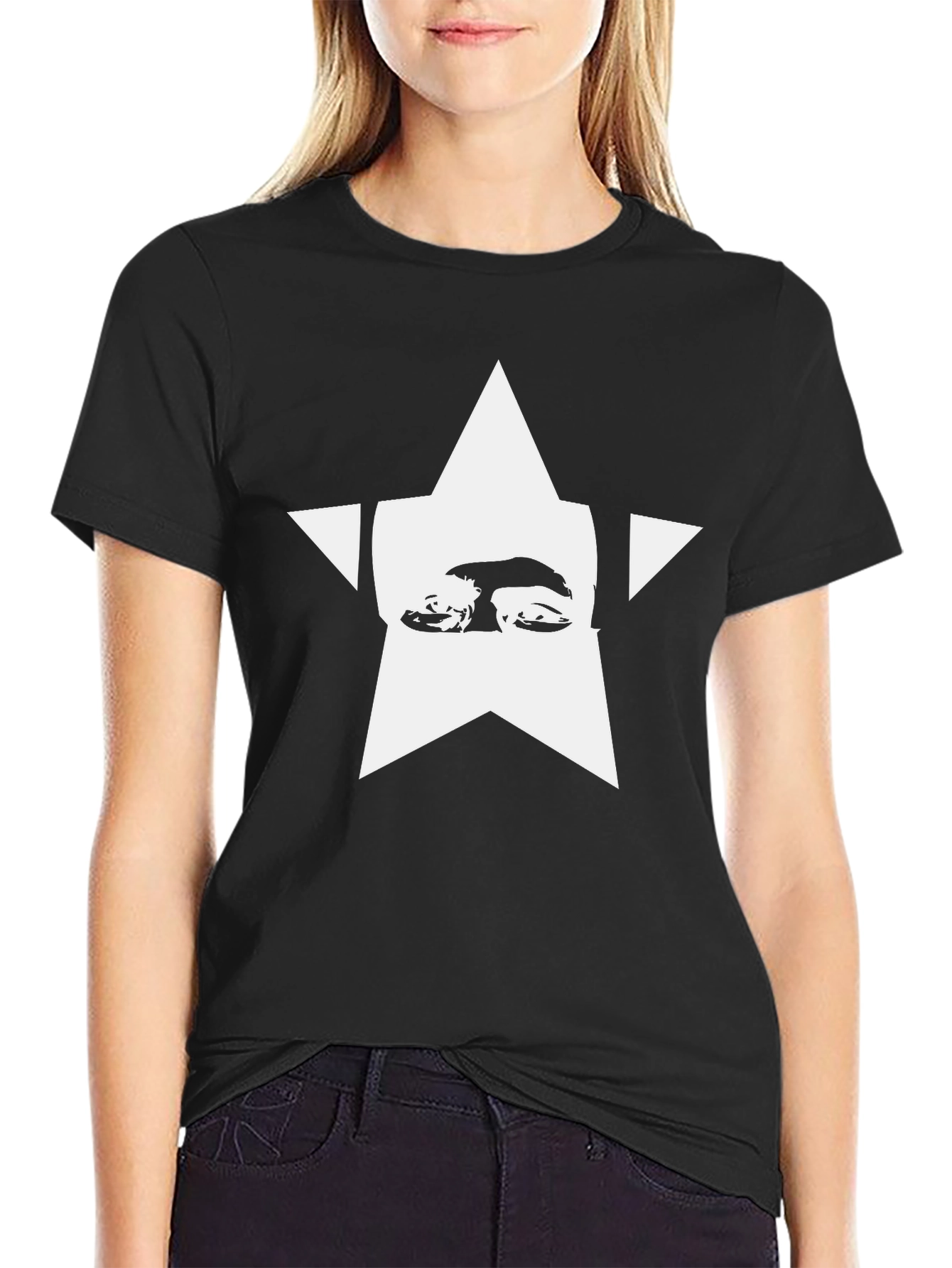 Star Face Graphic Tee - Mens Black T-Shirt