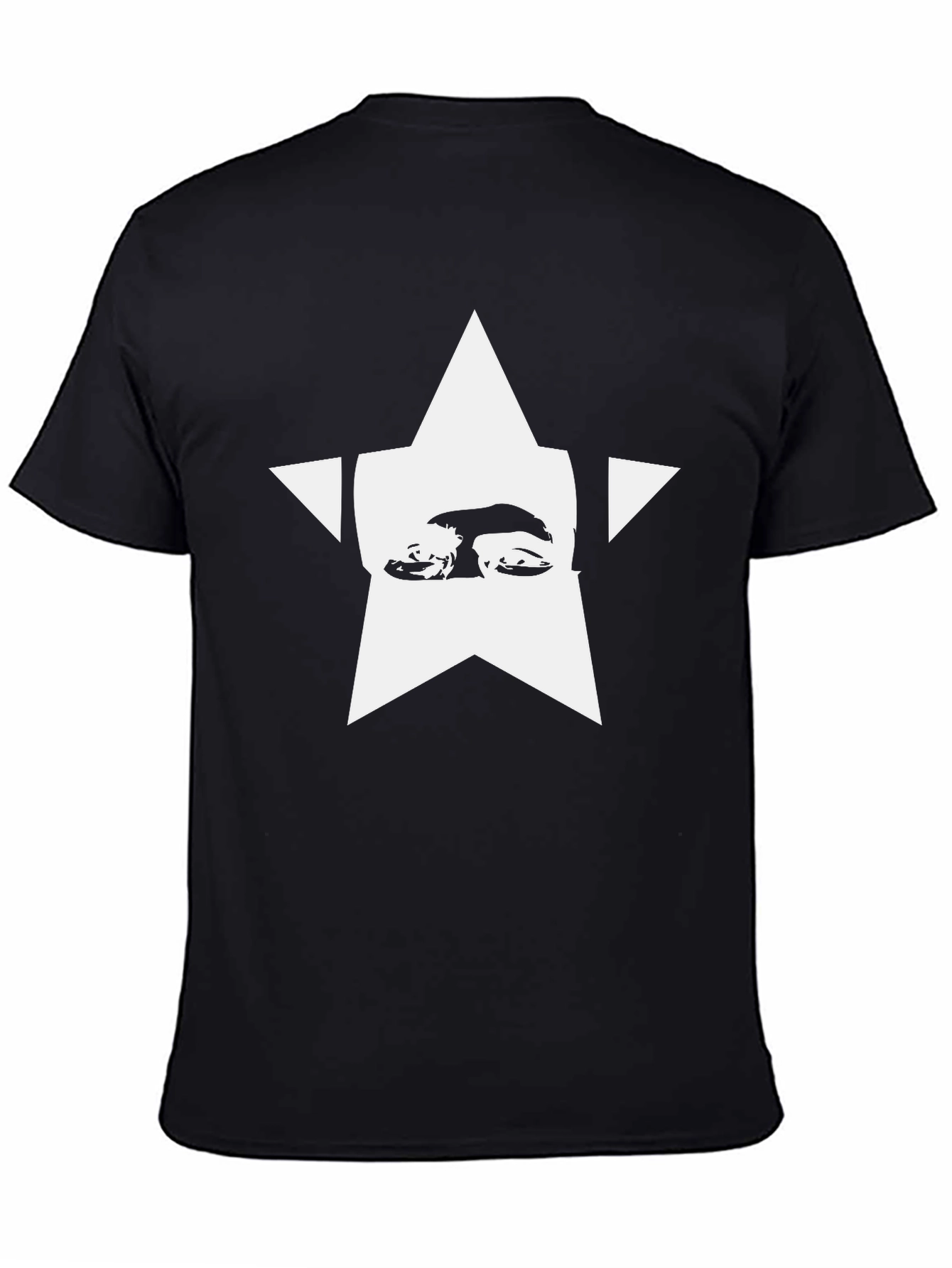 Star Face Graphic Tee - Mens Black T-Shirt