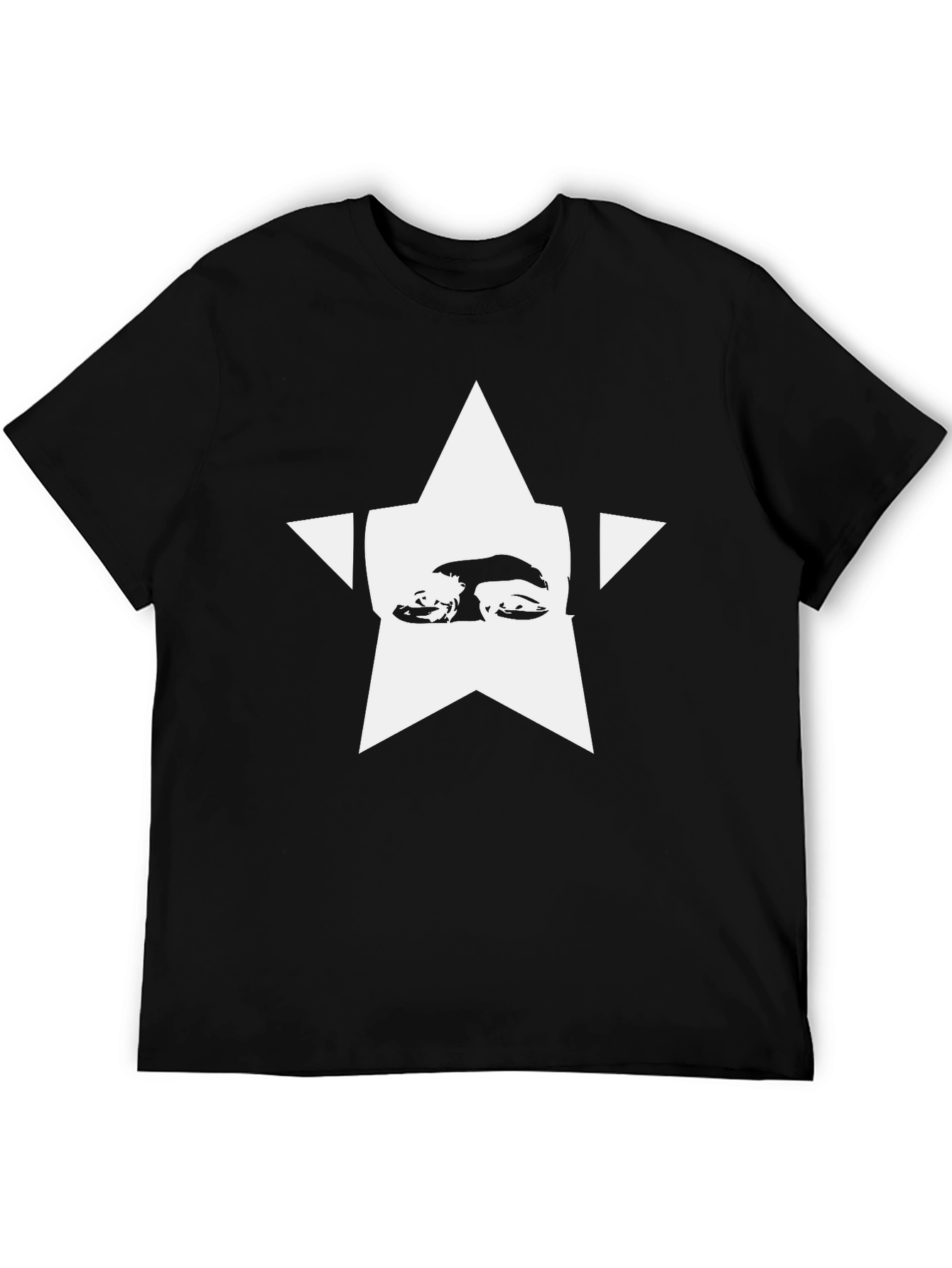 Star Face Graphic Tee - Mens Black T-Shirt