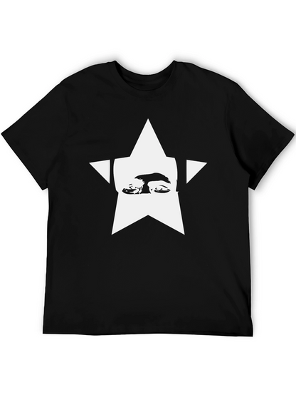 Star Face Graphic Tee - Mens Black T-Shirt