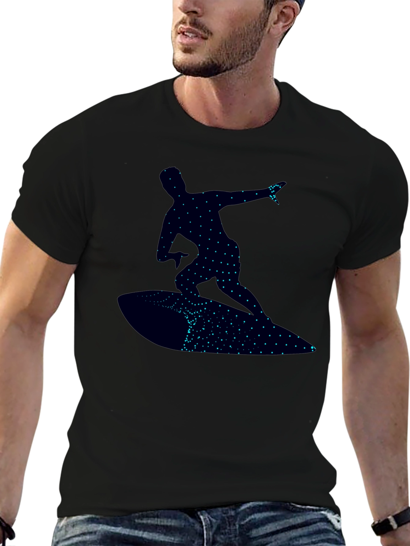 Surfer Graphic T-Shirt - Black