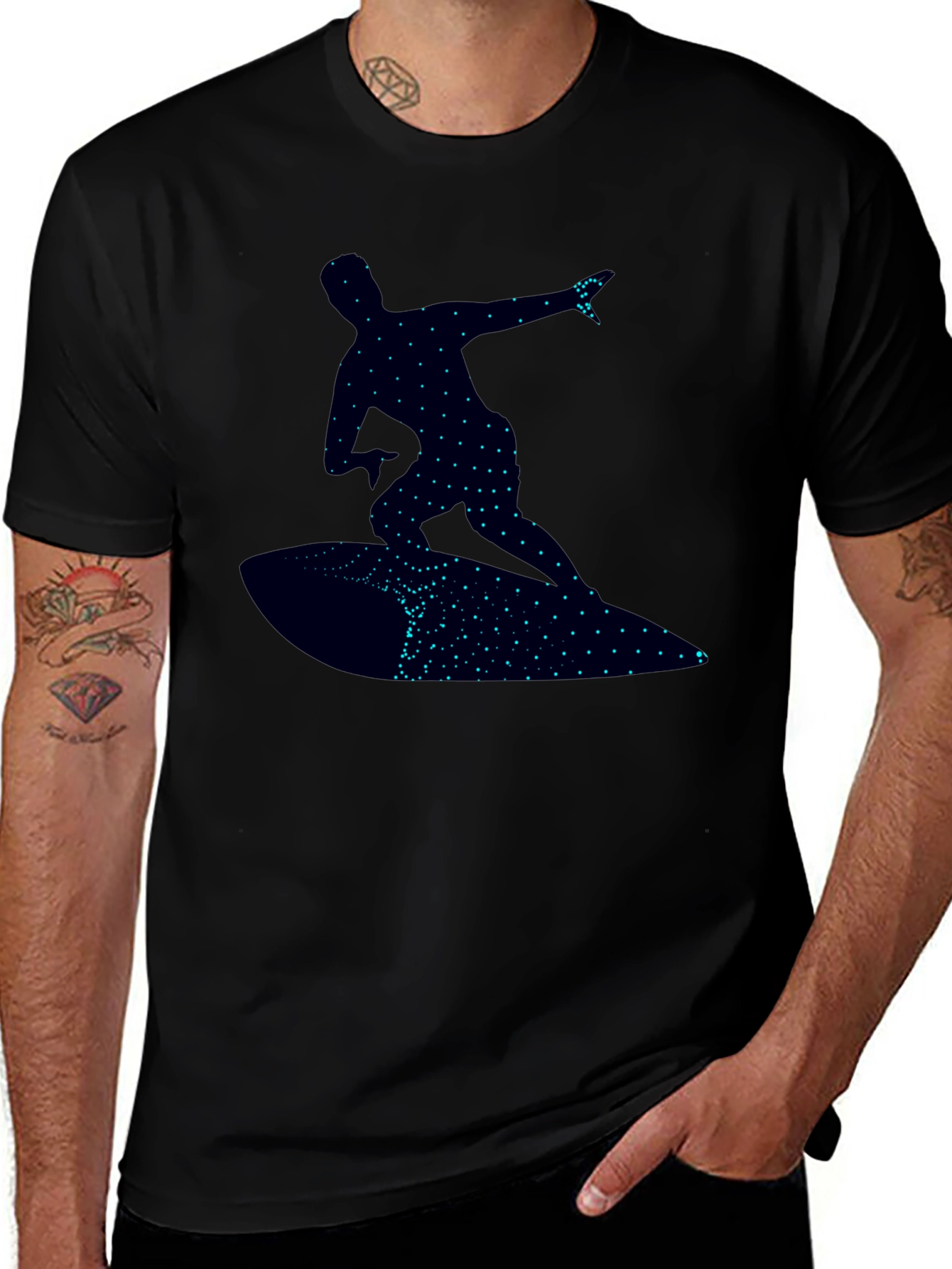 Surfer Graphic T-Shirt - Black