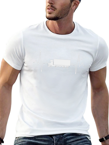 Truck Heartbeat T-Shirt - Driver Gift