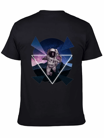 Astronaut in Space T-Shirt - Geometric Design