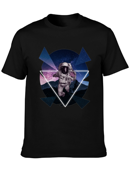 Astronaut in Space T-Shirt - Geometric Design