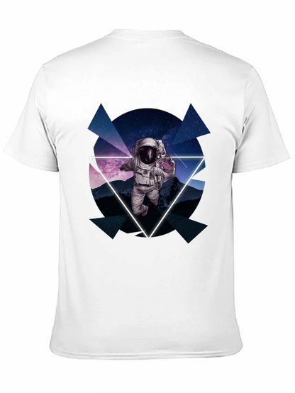 Astronaut in Space T-Shirt - Geometric Design
