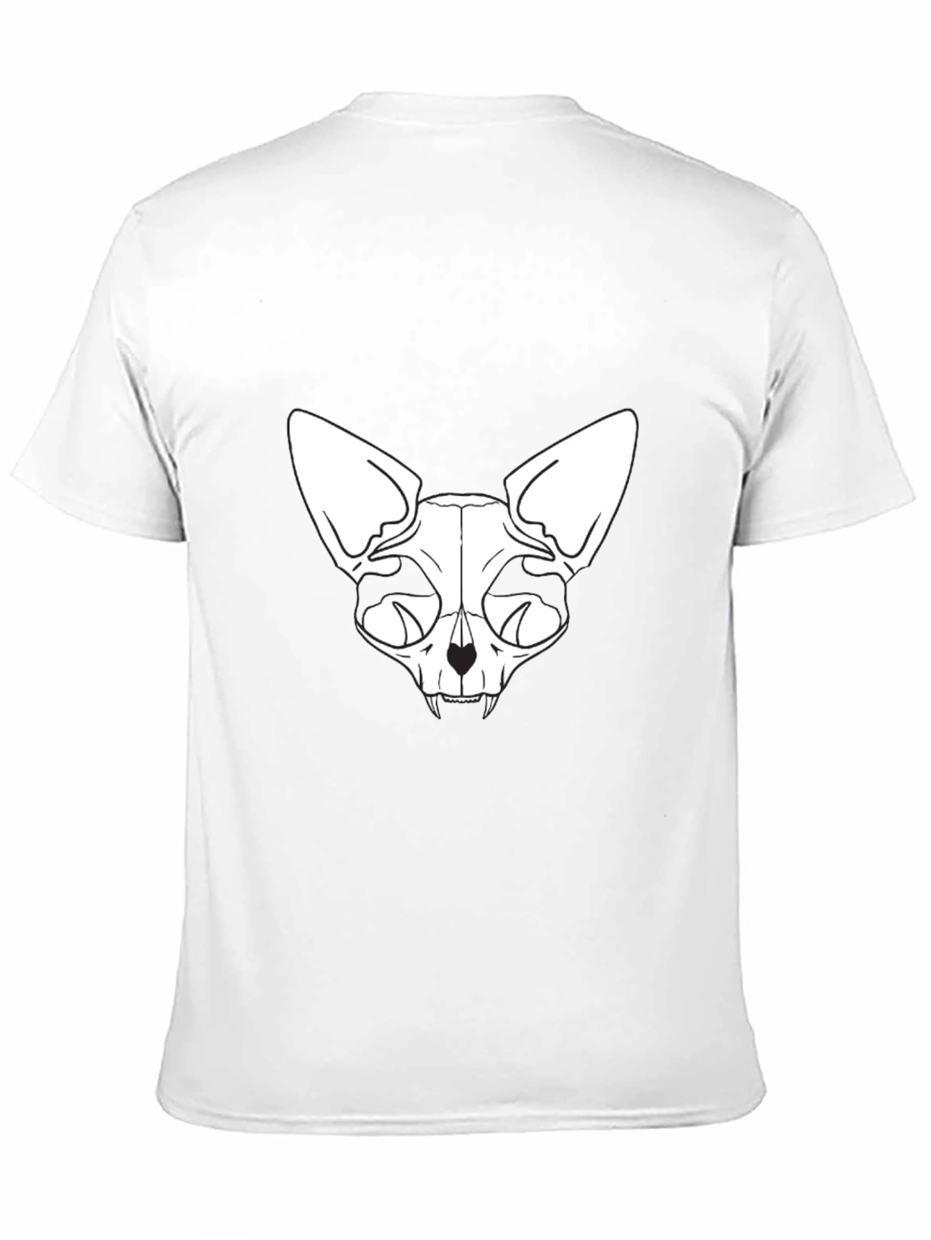 Skull Cat Graphic Tee - Black T-Shirt