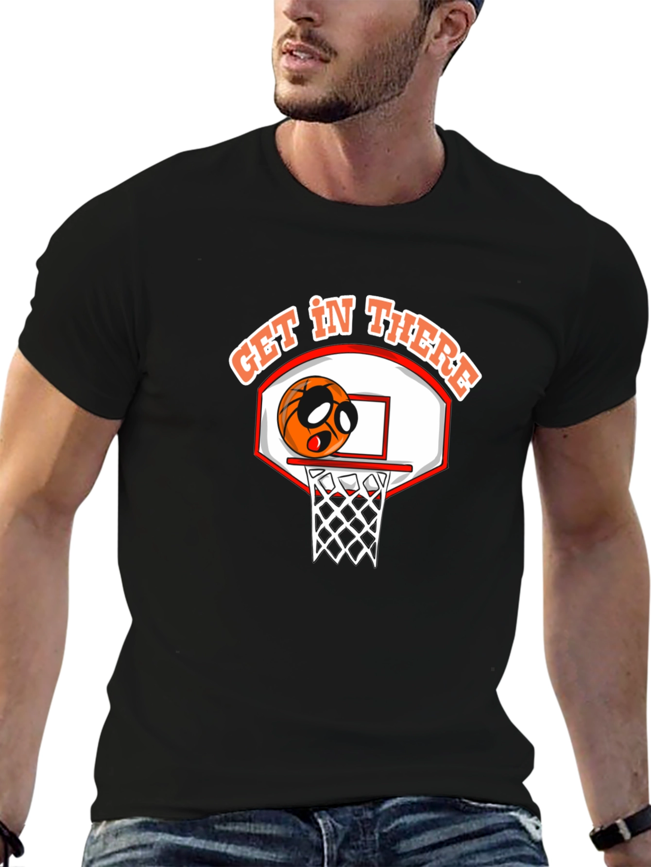 Basketball Get In There Graphic Tee
