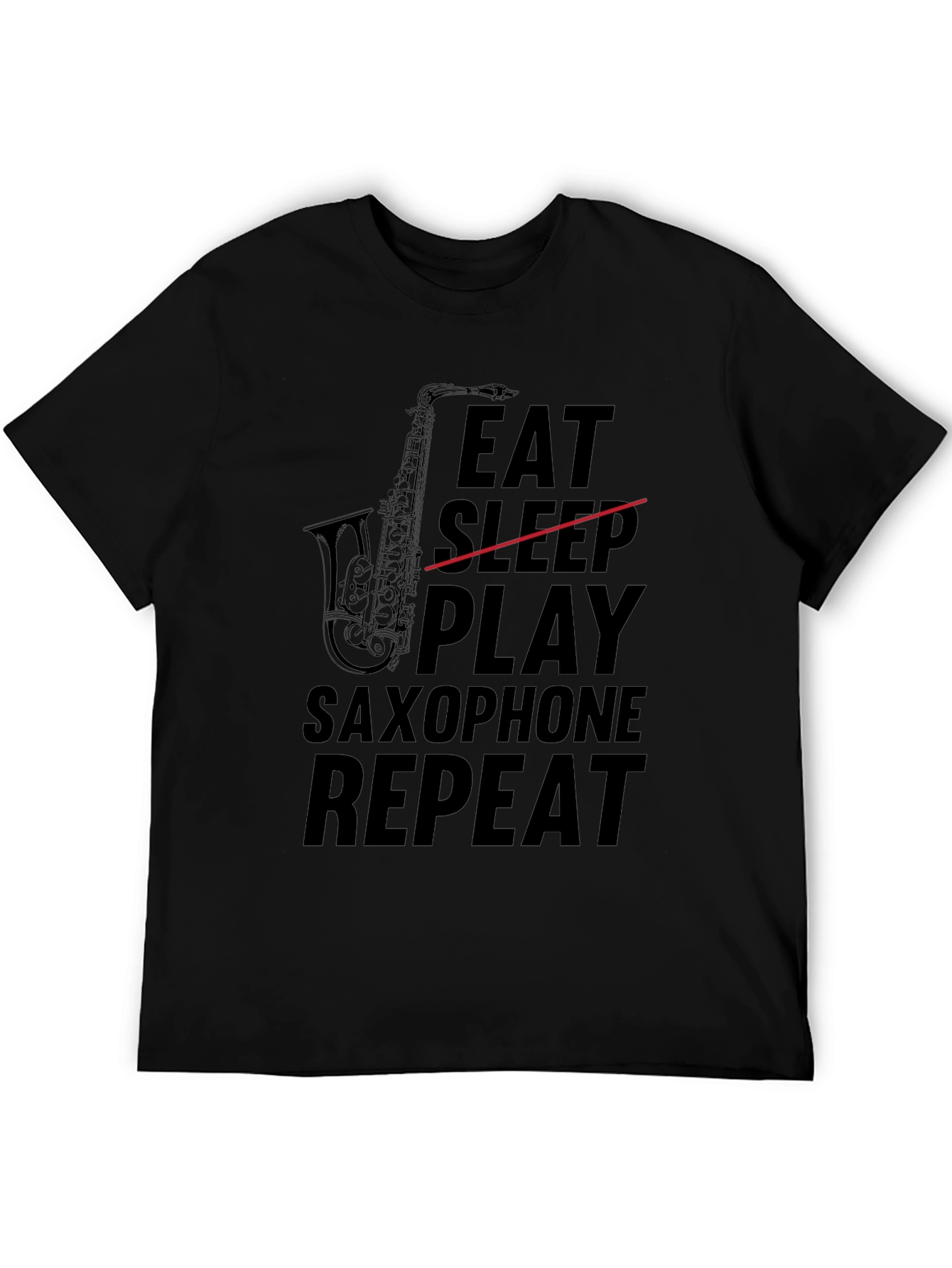 Eat Sleep Play Saxophone Repeat Graphic Tee