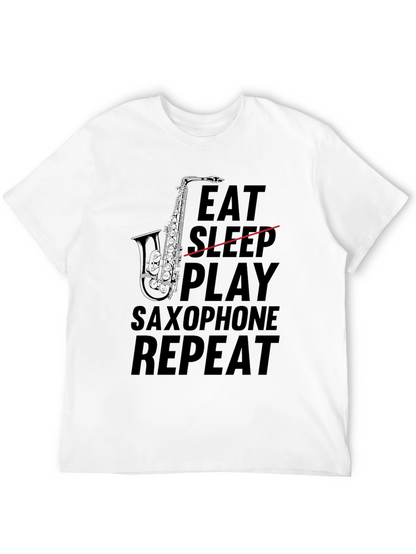 Eat Sleep Play Saxophone Repeat Graphic Tee