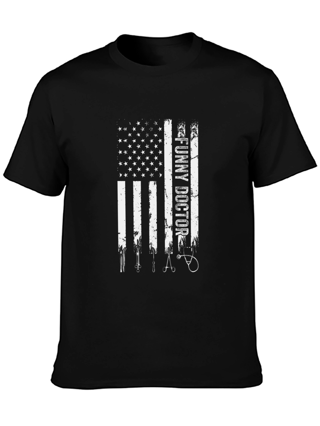 Funny Doctor American Flag Graphic Tee
