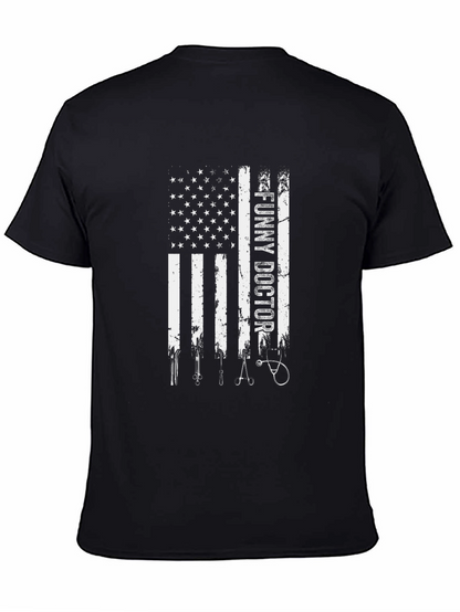 Funny Doctor American Flag Graphic Tee