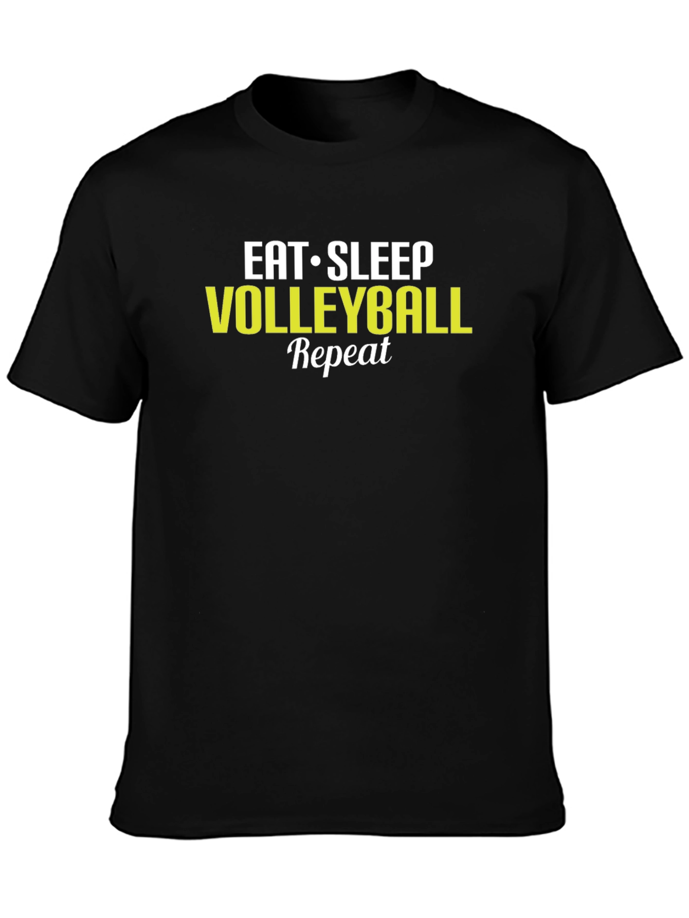 Eat Sleep Volleyball Repeat Black T-Shirt