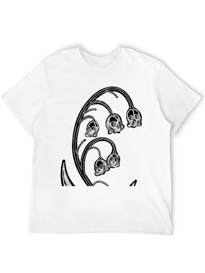 Skull Lily of the Valley Black T-Shirt