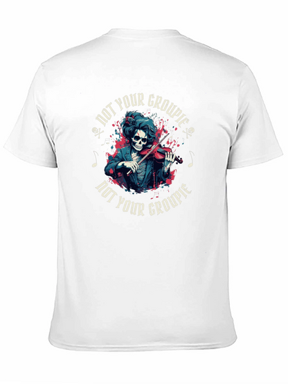 Not Your Groupie Skeleton Violinist Black T-Shirt