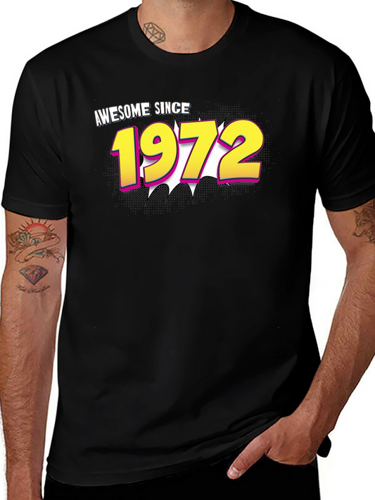 Awesome Since 1972 Black Graphic Tee