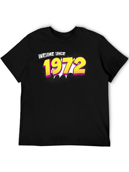 Awesome Since 1972 Black Graphic Tee