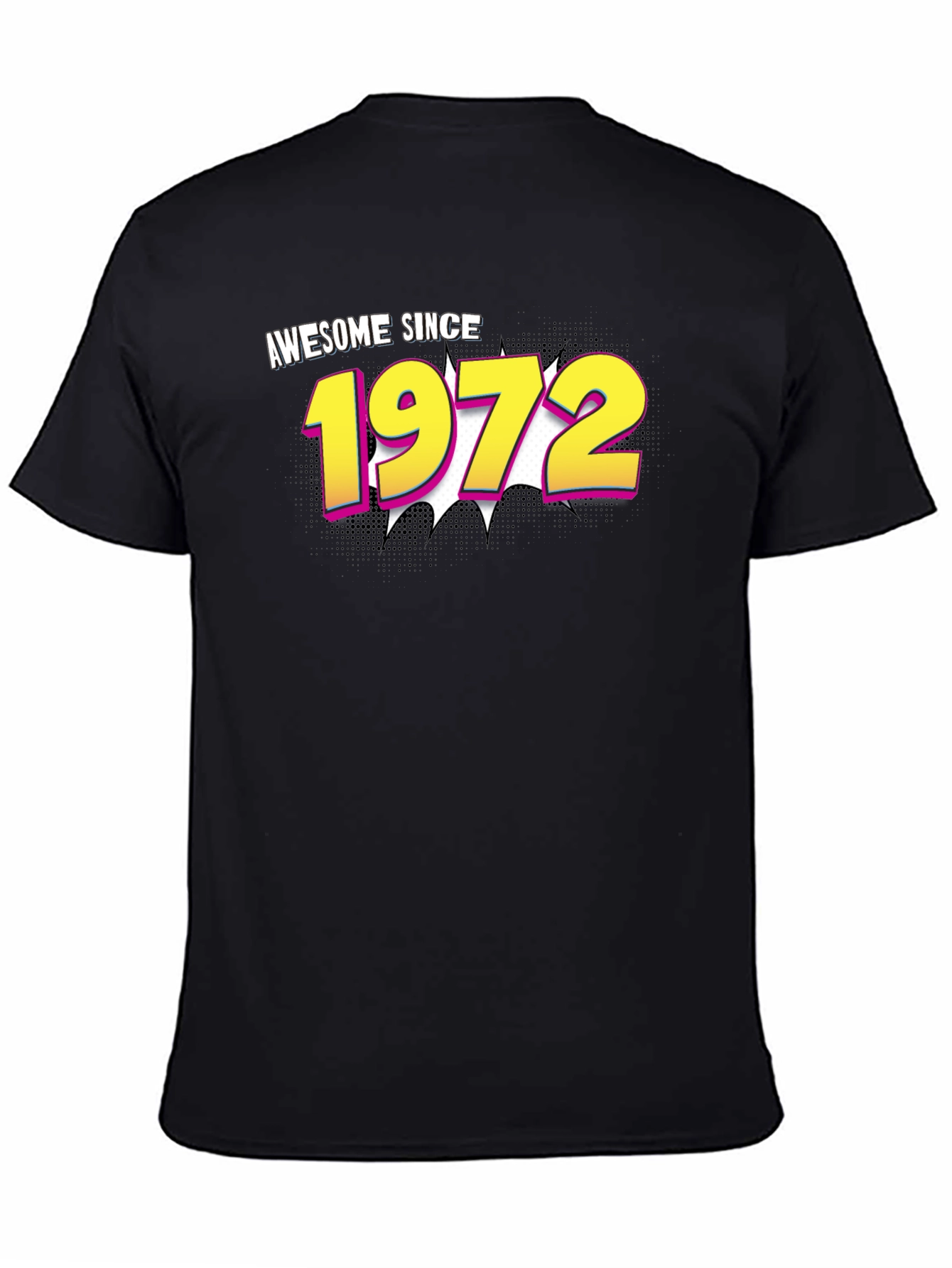 Awesome Since 1972 Black Graphic Tee