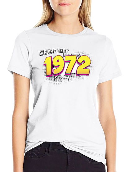 Awesome Since 1972 Black Graphic Tee